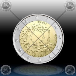 2 EVRO ESTONIJA  2015 "30. obletnica EU zastave" UNC